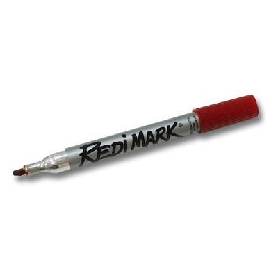 Marker-Permanent, Redimark Chisel Tip, Red