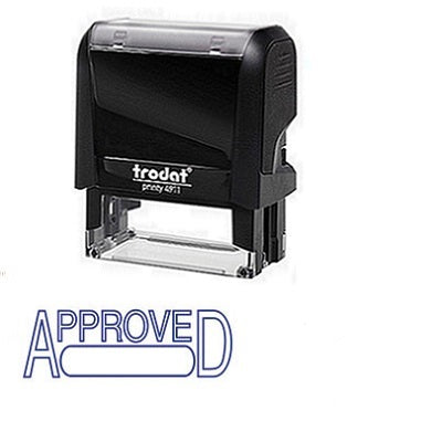 Stamp-Printy, Large, Approved (Box Under)  --11410