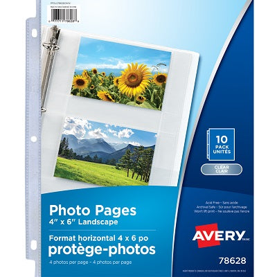 Sheet Protector-For Photos 4X6" Letter 10/Pack