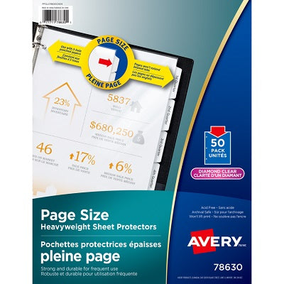 Page Protectors-Heavyweight, Letter Size, Clear 50/Bx