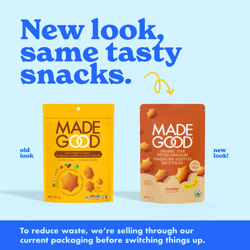 MadeGood Cheddar Star Puffed Crackers 121 g