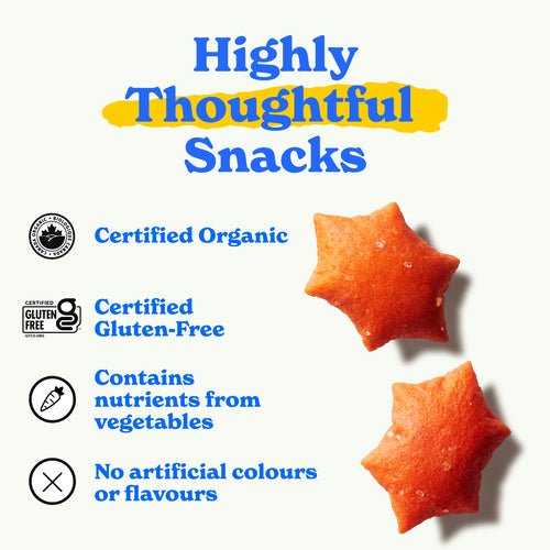 MadeGood Cheddar Star Puffed Crackers 121 g
