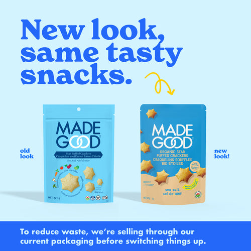 MadeGood Star Puffed Crackers Sea Salt 121 g