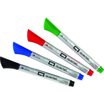 Marker-Dry Erase, Quartet Glass Board, Fine, 4 Assorted