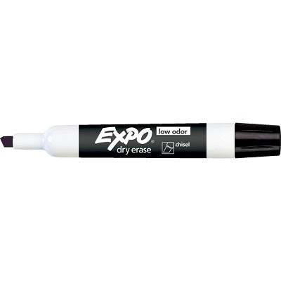 Marker-Dry Erase, Expo Low Odour, Chisel Black (1825970)