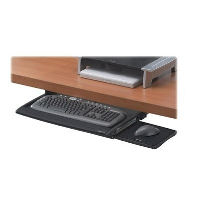 Keyboard Drawer-Deluxe Underdesk, Black/Silver
