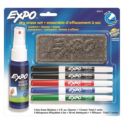 Marker-Dry Erase, Expo Low Odour Starter Set, Fine Tip