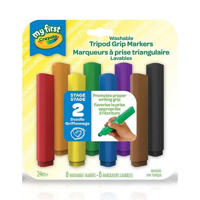 Marker-Crayola Washable,Tripod Grip 8/St