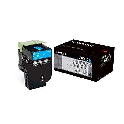 Laser Toner-Lexmark #801Sc, Cyan, Return Program