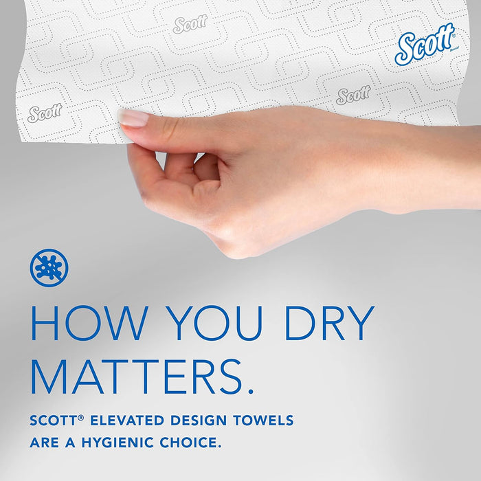 Scott Professional Pro High-Capacity Hard Roll Paper Towels, Bulk (53925), Hardwound, Elevated Design, Absorbency Pockets, for ScottBrand Blue Core Dispensers (6 Rolls at 700' Each, 4,200'/Case)
