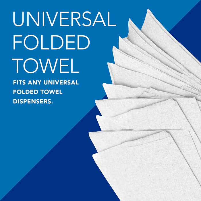 Scott Professional Universal Multifold Paper Towels, Bulk (03650), Absorbency Pockets, White, 9.2"x9.4" Towel, White, Compressed, Compact (250 Sheets/Pack, 12 Packs/Case, 3,000 Sheet Total)