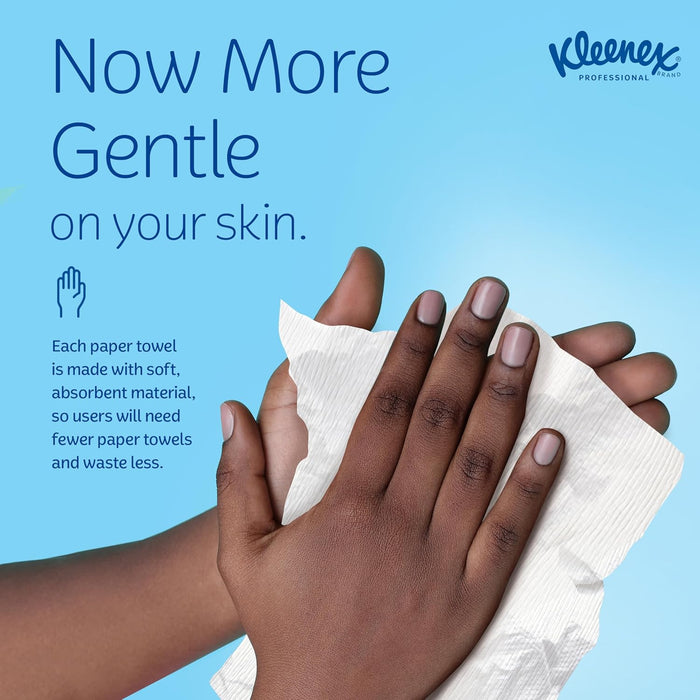 Kleenex Professional Multifold Paper Towels (02046), White, 8 Packs/Convenience Case, 150 Tri Fold Paper Towels/Pack, 1,200 Towels/Case