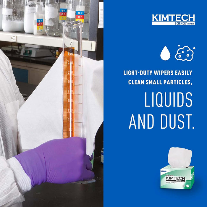 Kimtech Science™ Kimwipes® Delicate Task Wipes (34120), Pop-Up Box, White (286 Sheets/Box, 30 Boxes/Case, 8,580 Sheets/Case)