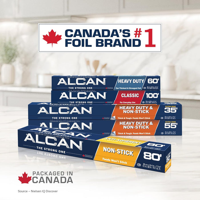 ALCAN Aluminum Foil Classic, 12 Inches x 100 Feet 3-count (Pack of 3)
