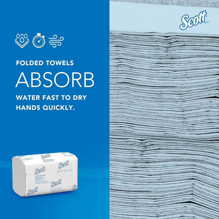 Scott® Pro™ Scottfold™ Multifold Paper Towels (01960), with Absorbency Pockets™, 7.8" x 12.4" Sheets, White, (175 Sheets/Pack, 25 Packs/Case, 4,375 Sheets/Case)