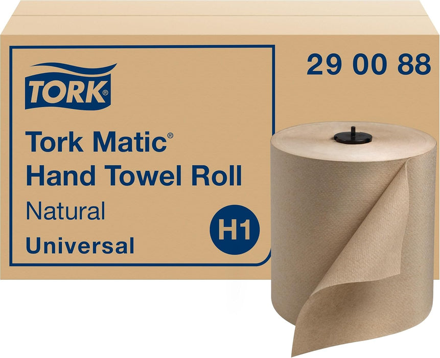 Tork 290088 Universal Single-Ply Hand Roll Towel, Natural (Pack of 6)