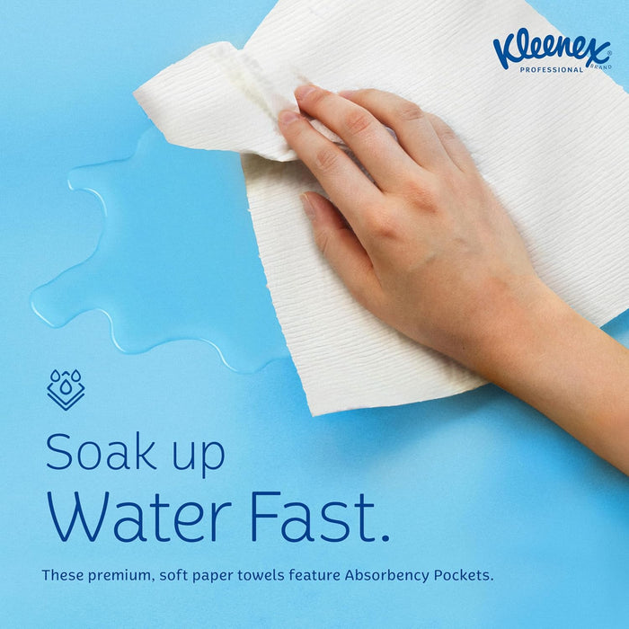 Kleenex Professional Multifold Paper Towels (02046), White, 8 Packs/Convenience Case, 150 Tri Fold Paper Towels/Pack, 1,200 Towels/Case