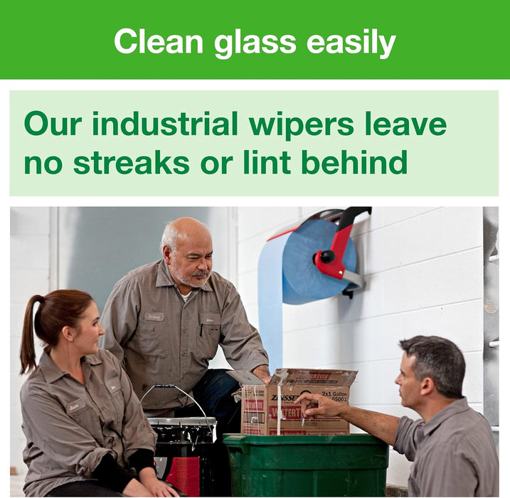 Tork 13244101 Industrial Paper Wiper, Centerfeed, 4-Ply, 11.0" Width x 492' Length, Blue (Case of 2 Rolls, 375 per Roll, 750 Wipers per Case) Use with Tork 6520281, 6521281, 653020 or 653028