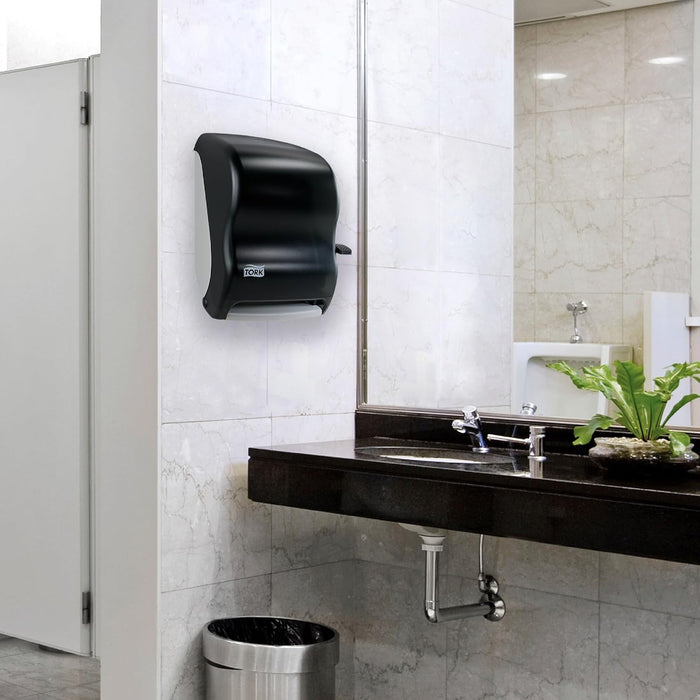 Tork 84TR Lever-Operated Auto Transfer Roll Towel Dispenser, Smoke