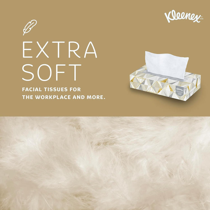 Kleenex Professional Facial Tissue (21606), 2-Ply, White, Flat Facial Tissue Boxes for Business (125 Tissues/Box, 48 Boxes/Case, 6,000 Tissues/Case)