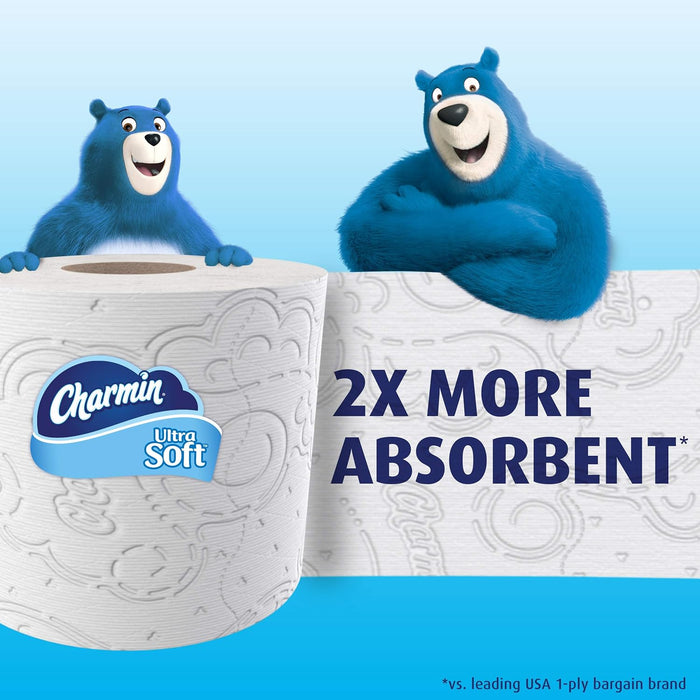 Charmin Ultra Soft Toilet Paper, 8 Triple Rolls Bathroom Tissue = 24 Regular Rolls