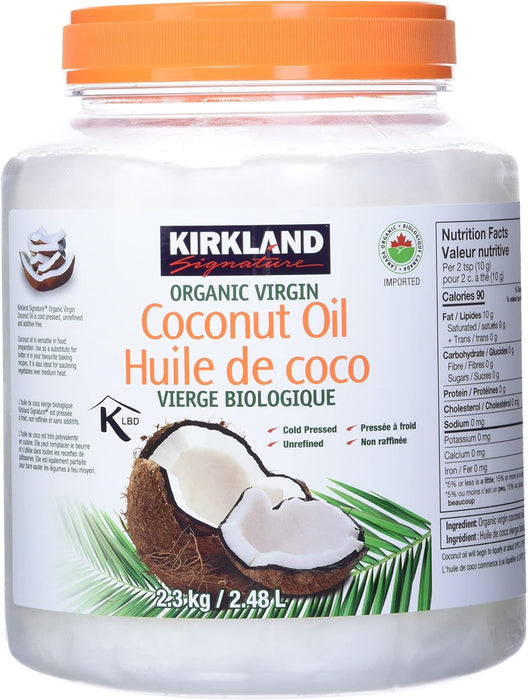 Kirkland Signature organic coconut oil, 84 oz (2.62 QT), 2.48 L