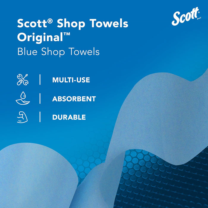 Scott® Shop Towels Original (75147), Blue, (55 Towels/Roll, 12 Rolls/Case, 660 Towels/Case)