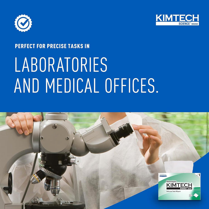 Kimtech Science™ Kimwipes® Delicate Task Wipes (34120), Pop-Up Box, White (286 Sheets/Box, 30 Boxes/Case, 8,580 Sheets/Case)