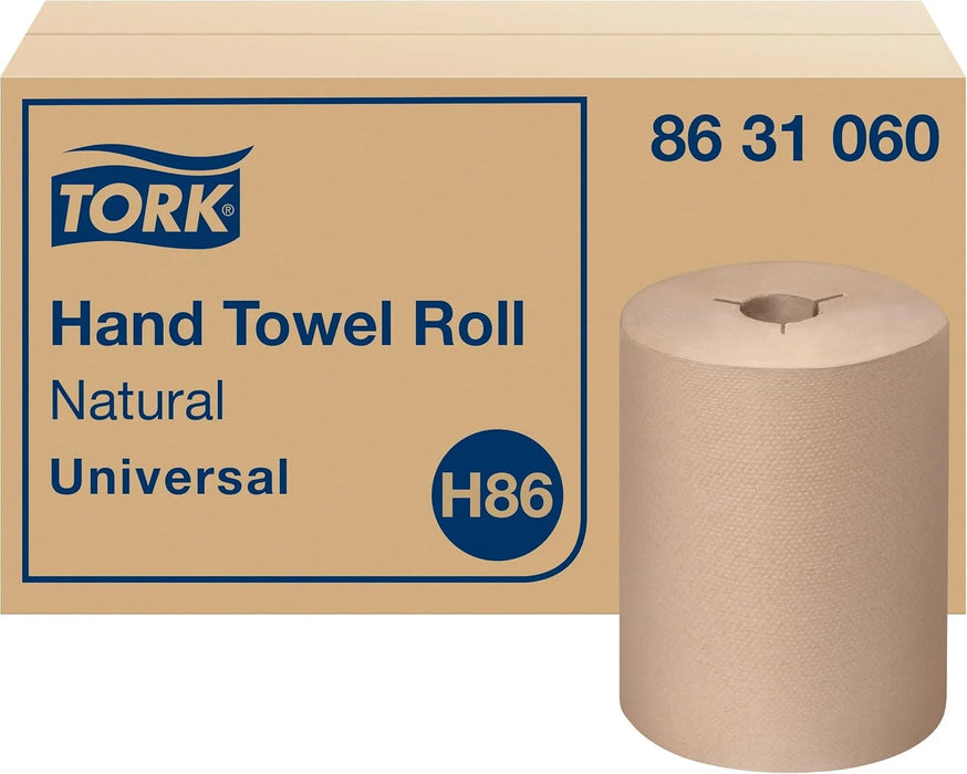 Tork Paper Towel Roll Natural H86, Universal, for Mini Dispensers, 6 Rolls x 550 ft, 8631060