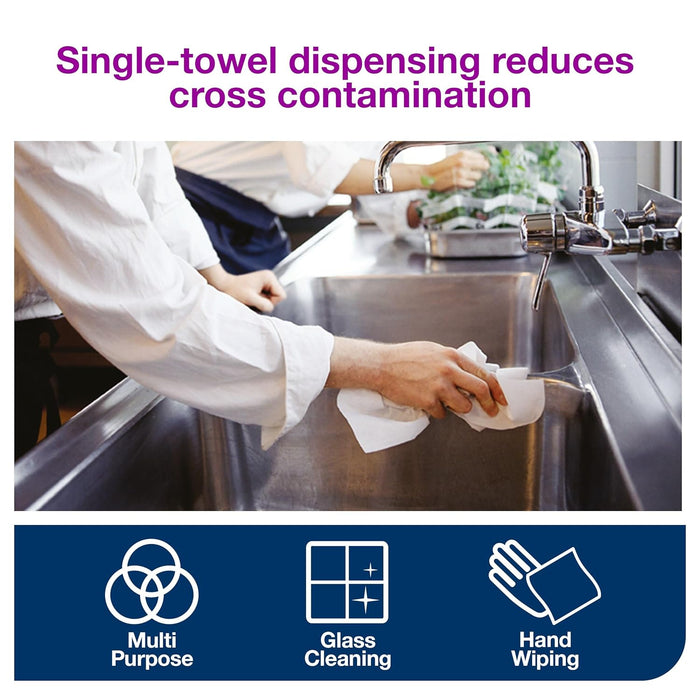 Tork 121202 Advanced 2-Ply Centerfeed Wide Hand Towels, White