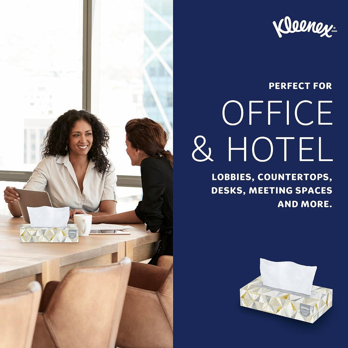 Kleenex Professional Facial Tissue (03076), 2-Ply, White, Flat Facial Tissue Boxes for Business, Convenience Case (125 Tissues/Box, 12 Boxes/Case, 1,500 Tissues/Case)