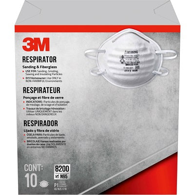 Mask-Respirator, Sanding & Fibreglass N95 10/Box