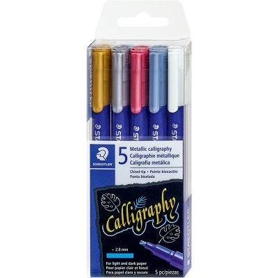 Calligraphy Marker-Staedtler, Metallic  5/Pack