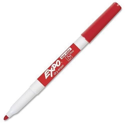 Marker-Dry Erase, Expo Low Odour, Fine Red