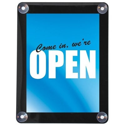 Sign Holder-Window, 2-Sided 8.5X11, With Black Border