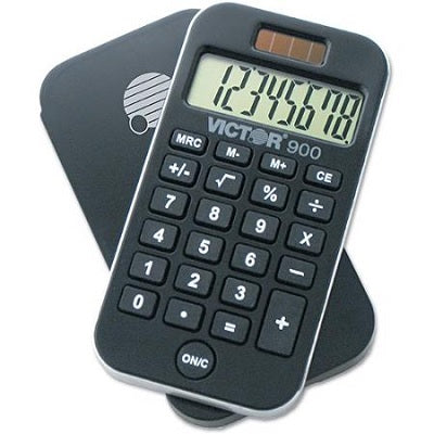Calculator-Handheld Solar/Battery 8 Digit,Hard Case