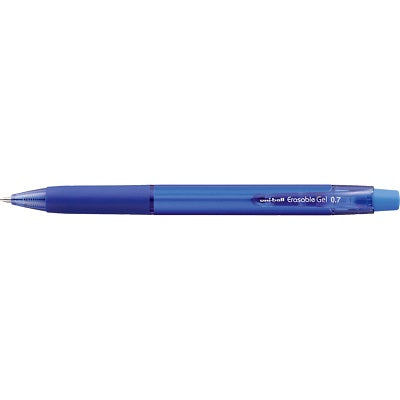 Pen-Retractable, Uni Erasable Gel, Medium, Blue