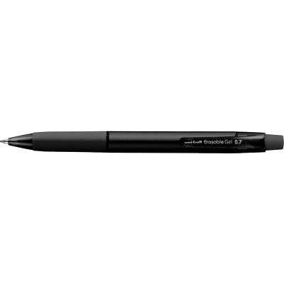 Pen-Retractable, Uni Erasable Gel, Medium, Black