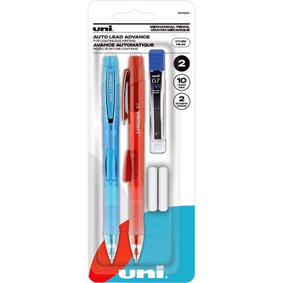 Pencil-Mechanical Starter Set, Uni 0.7Mm Lead/Eraser Refill