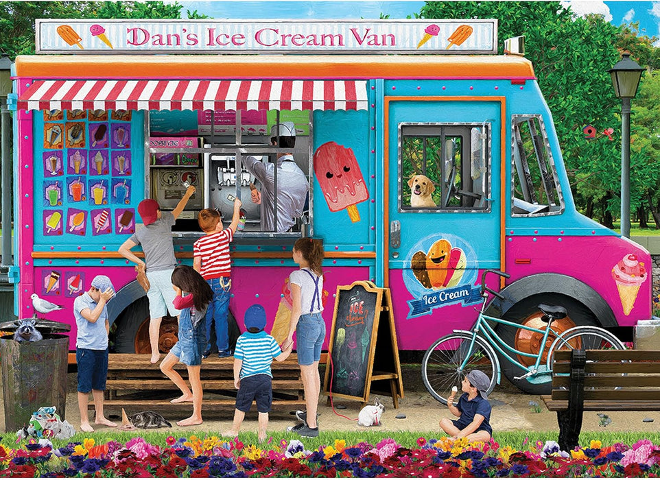 Eurographics 6000-5519 Dan's Ice Cream Van by Paul Normand 1000-Piece Puzzle , Blue