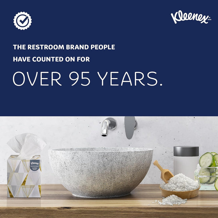 Kleenex Professional Facial Tissue (21270), 2-Ply, White, Upright Facial Tissue Cube Boxes for Business (90 Tissues/Box, 36 Boxes/Case, 3,240 Tissues/Case)