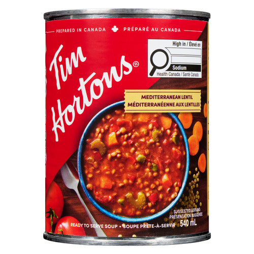 Tim Hortons Soup Mediterranean Lentil 540 ml