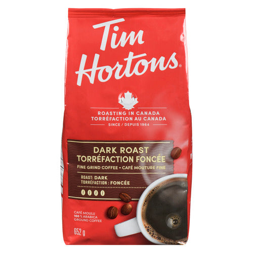 Tim Hortons Coffee Dark Roast Bag 652 g