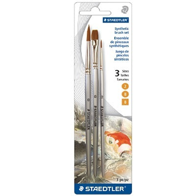 Paint Brush-Staedtler Synthetic, 3 Assorted/Set