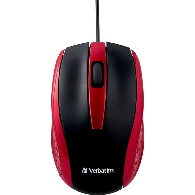 Mouse-Wired, Optical, Red