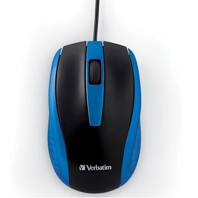 Mouse-Wired, Optical, Blue