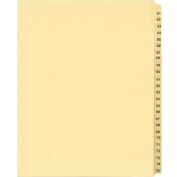 Legal Index-Buff  #51-75 11X8.5 1/25 Cut