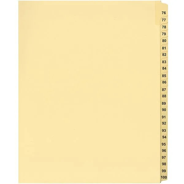 Legal Index-Buff  #76-100 11X8.5 1/25 Cut
