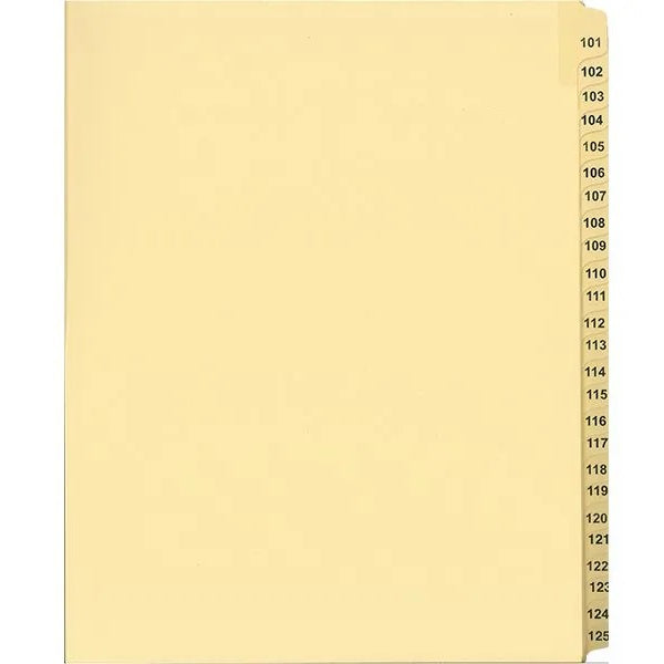 Legal Index-Buff  #101-125 11X8.5 1/25 Cut