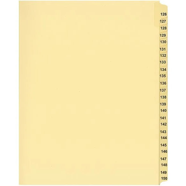 Legal Index-Buff  #126-150 11X8.5 1/25 Cut